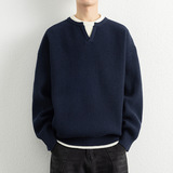 2026秋季青少年圆领长袖腈纶针织衫宽松型透气运动上衣，男装针织衫/毛衣，星座614