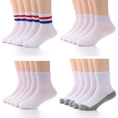 兒童襪子純棉春秋夏季學生男童女童中筒短筒運動純白色小白襪薄款