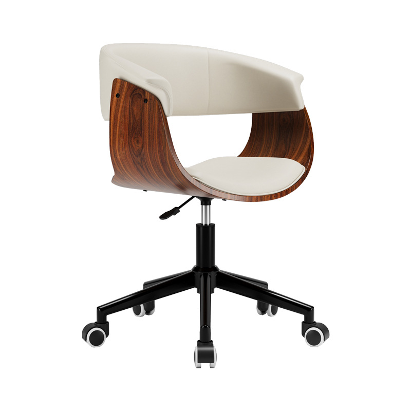 Silla de computadora de madera maciza doméstica pequeña sala de estudio silla giratoria silla elevadora de oficina silla IMS simple