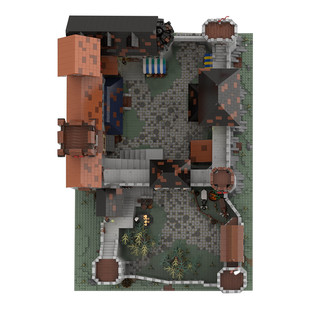 C7703 Medieval Castle Modular Building with Detailed Interior Structure 10546 Particle Number