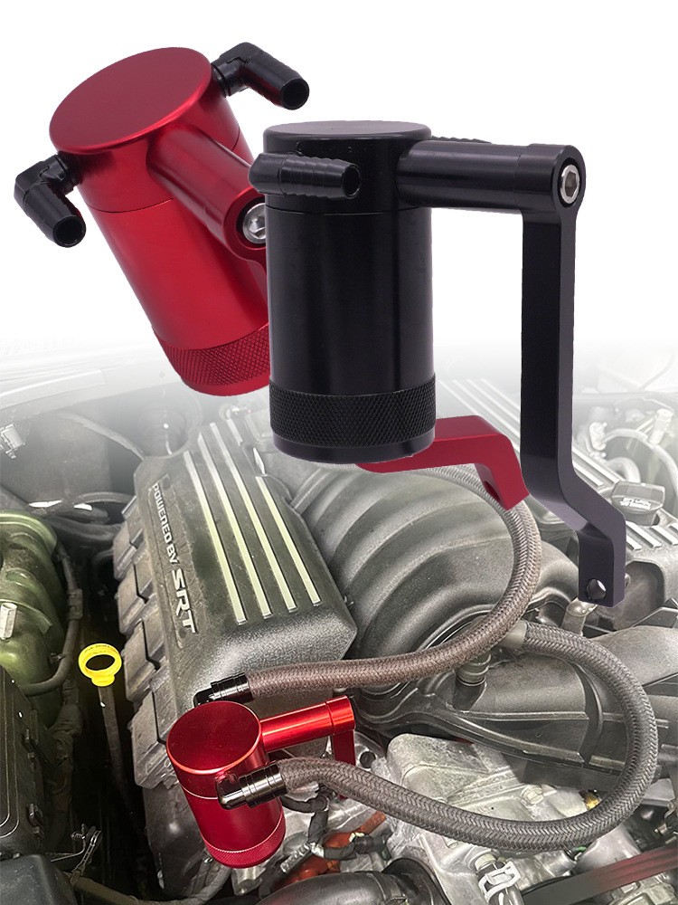 Car modified oil breather pot is suitable for Dodge Challenger Chrysler 6.4L 11-21 Z-type bracket