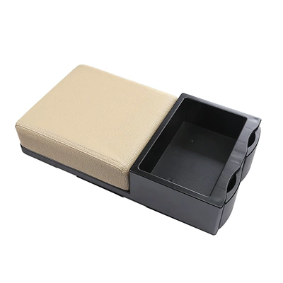 Car armrest box pad multifunctional Armrest box - beige-model-3519