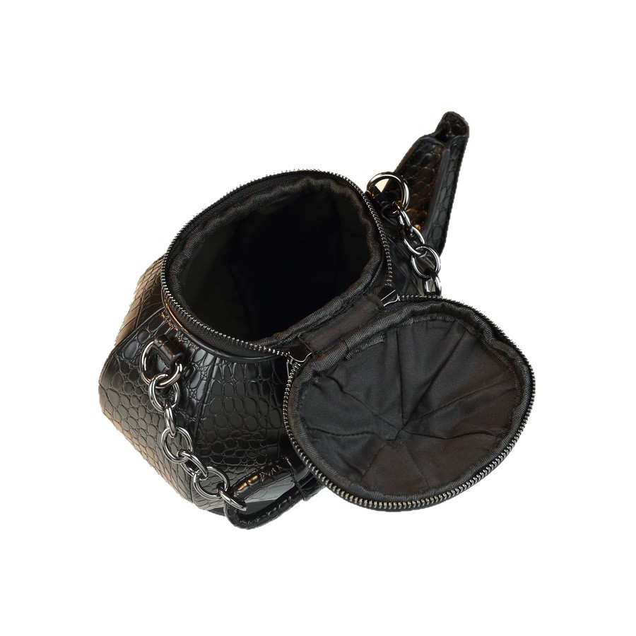 New Style Quirky Crocodile Pattern Women's Shoulder/Crossbody Bag Creative Chinese Teapot/Wine Pot Shaped Handbag_voghion.com