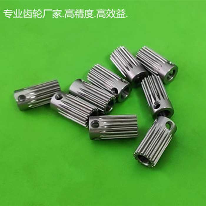 工厂现货直销0.5模16齿内孔5总长18不锈钢正直圆柱小模数齿轮