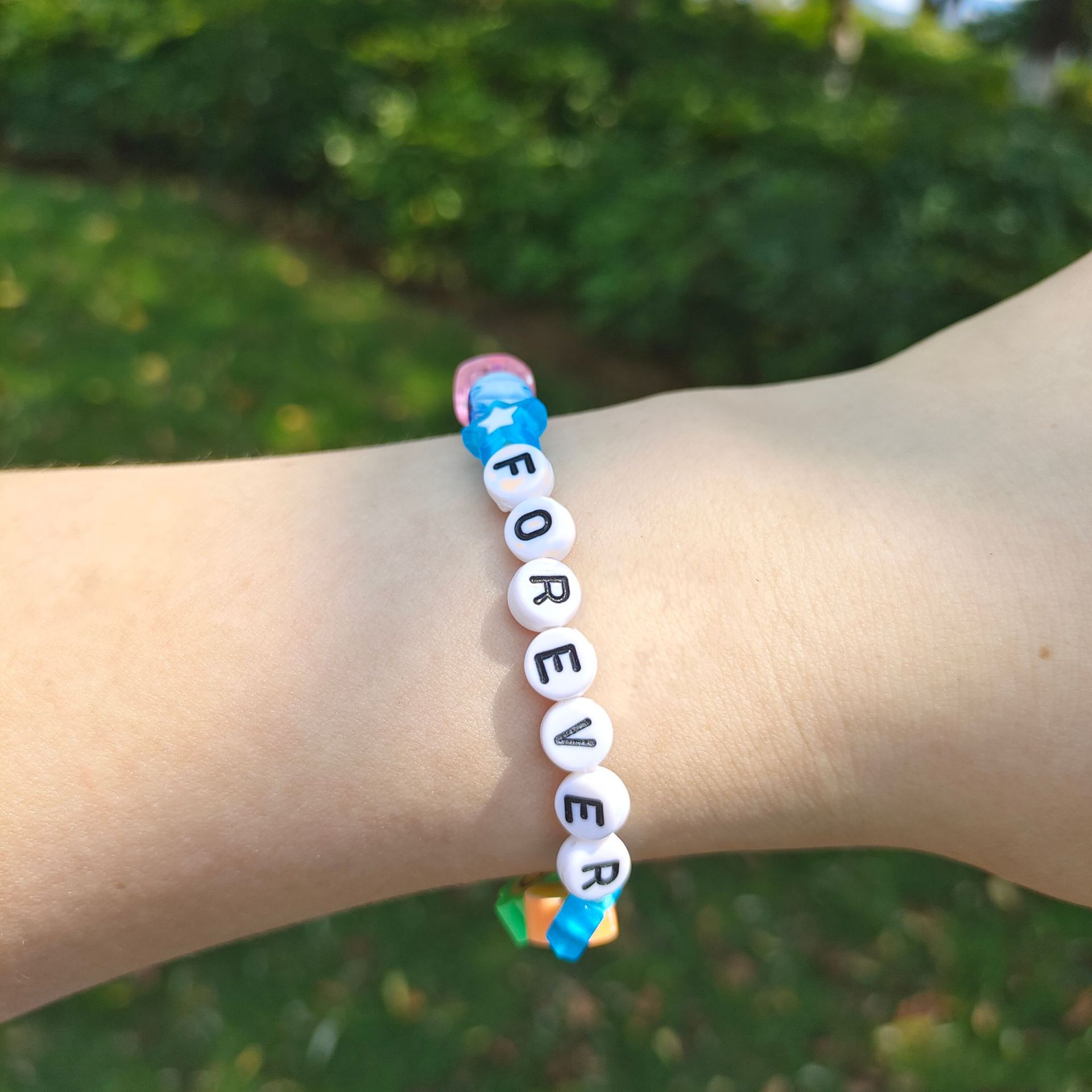 Cute Letter Flower soft clay Beaded Bracelets