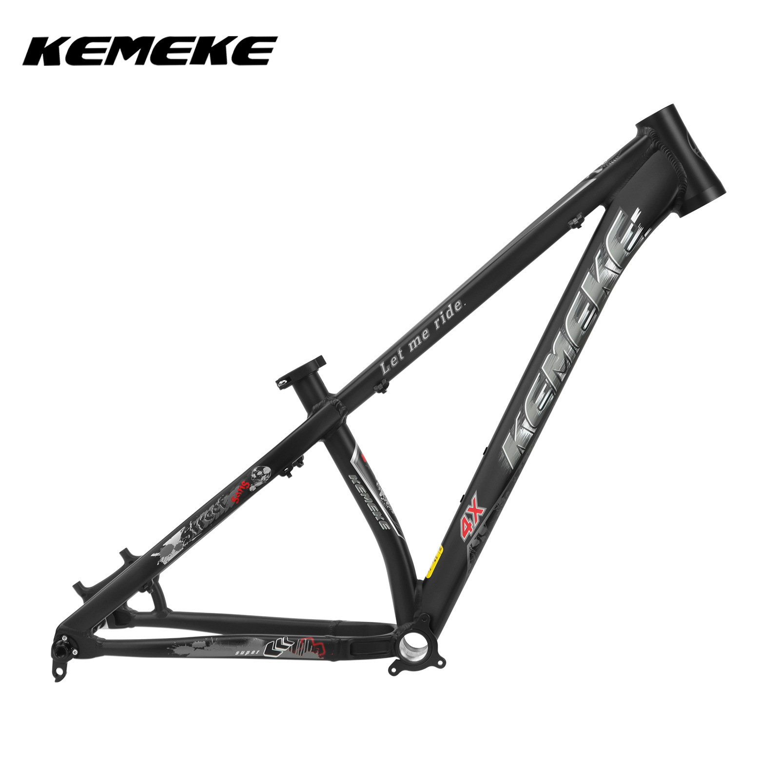 Marco de pendiente de tierra KEMEKE 26/27.5 pulgadas de cola dura 4X paquete volador todoterreno AM bicicleta de montaña BOOST marco de freno de disco de eje de barril