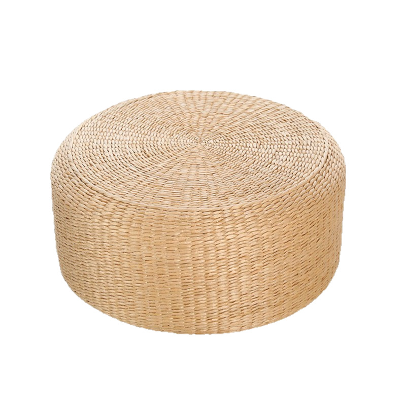 Cojín de paja tejido para meditación, asiento redondo de paja para suelo, oficina, hogar, sala de té, tapete para ventana.