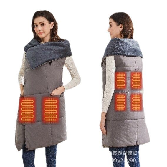 invierno calentamiento mantas de calentamiento inteligente mantas de lana multifuncional mantas de calentamiento eléctrico vestibles mantas de calentamiento domésticas