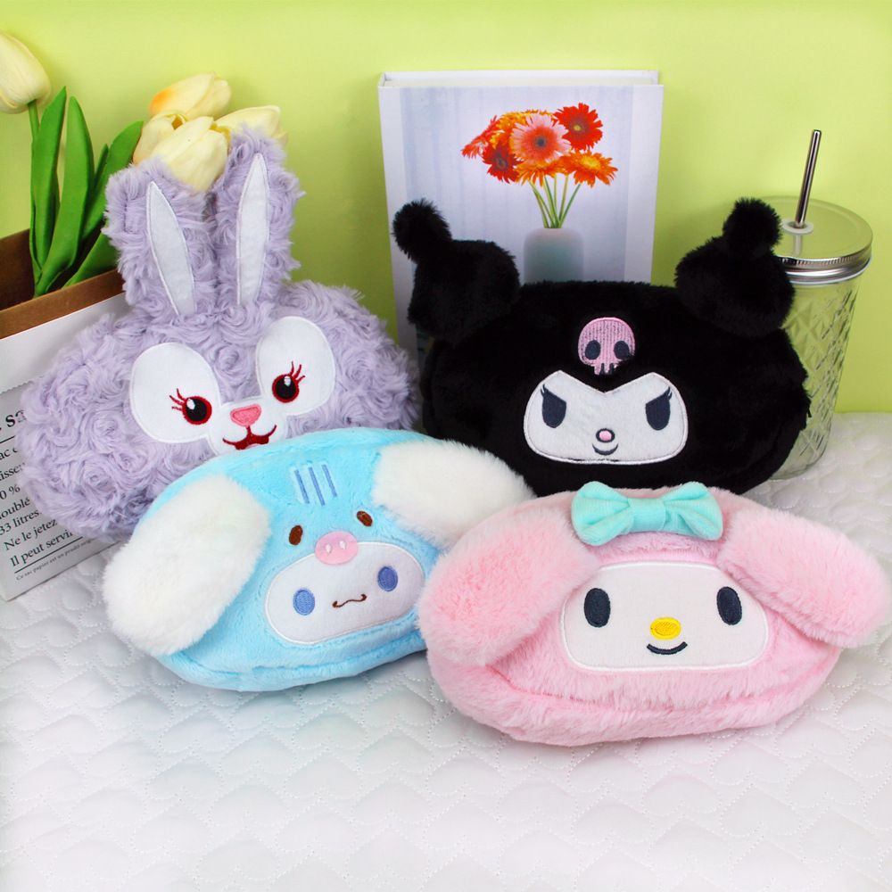 Japanese cartoon plush capacious three dimensional pencil case for…