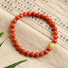 Apple, organic cherry red fresh bracelet wax agate jade