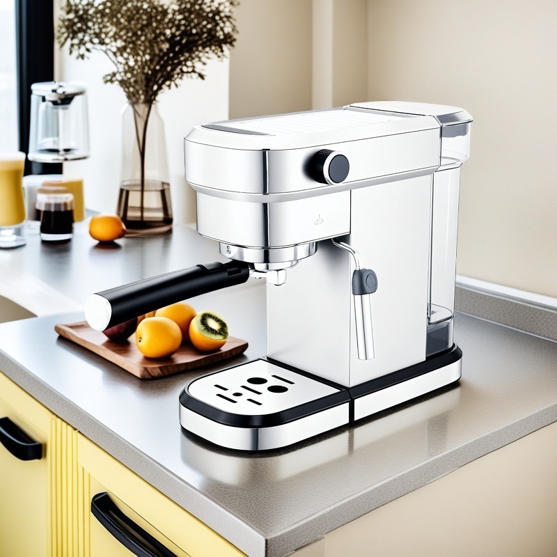 15bar semiautomático máquina de café de bomba de alta presión de vapor de leche de acero inoxidable máquina de café con reloj