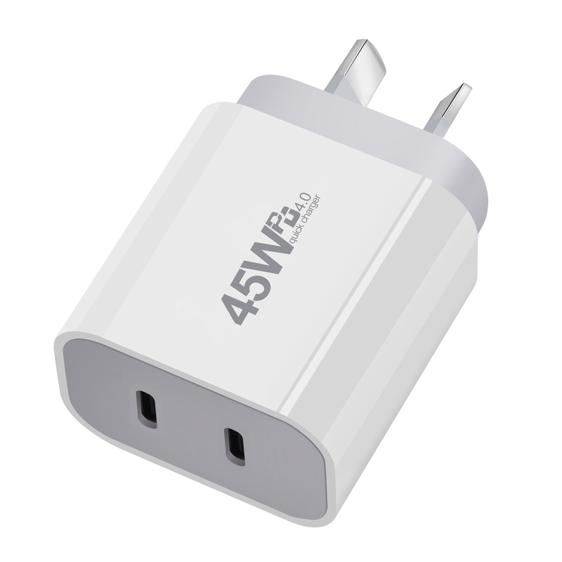 IP16X携帯電話用45W窒化ガリウム充電器45Wオーストラリア規格PD充電器45WデュアルPDアダプタ|undefined