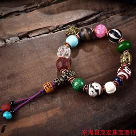 批发款式藏式文玩玛瑙天珠手串玛瑙天珠多宝串珠高端男女饰品