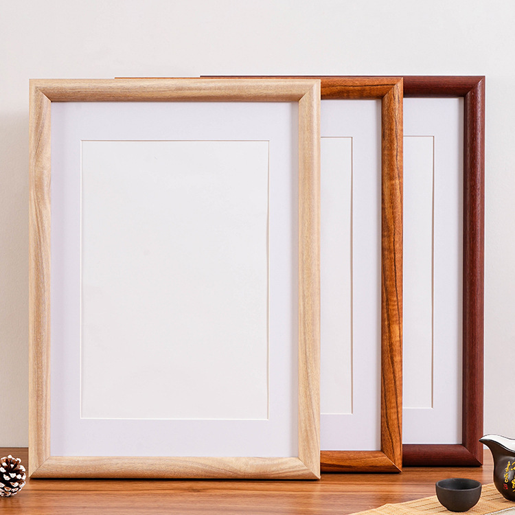 Picture Frame Mounted Traditional Chinese Painting Calligraphy Photo Frame with Glass Cardboard a4 Diamond Square 50 Custom Outer Frame Wall Hanging
