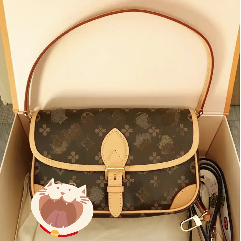 Authentic L Louis Vuitton Baguette Bag with Label, New 2025 Model, Genuine Leather V Versatile Shoulder Bag, Underarm Bag, Crossbody Bag, Handbag with Print Authentic L Louis Vuitton Baguette Bag with Label, New 2025 Model, Genuine Leather V Versatile Shoulder Bag, Underarm Bag, Crossbody Bag, Handbag with Print