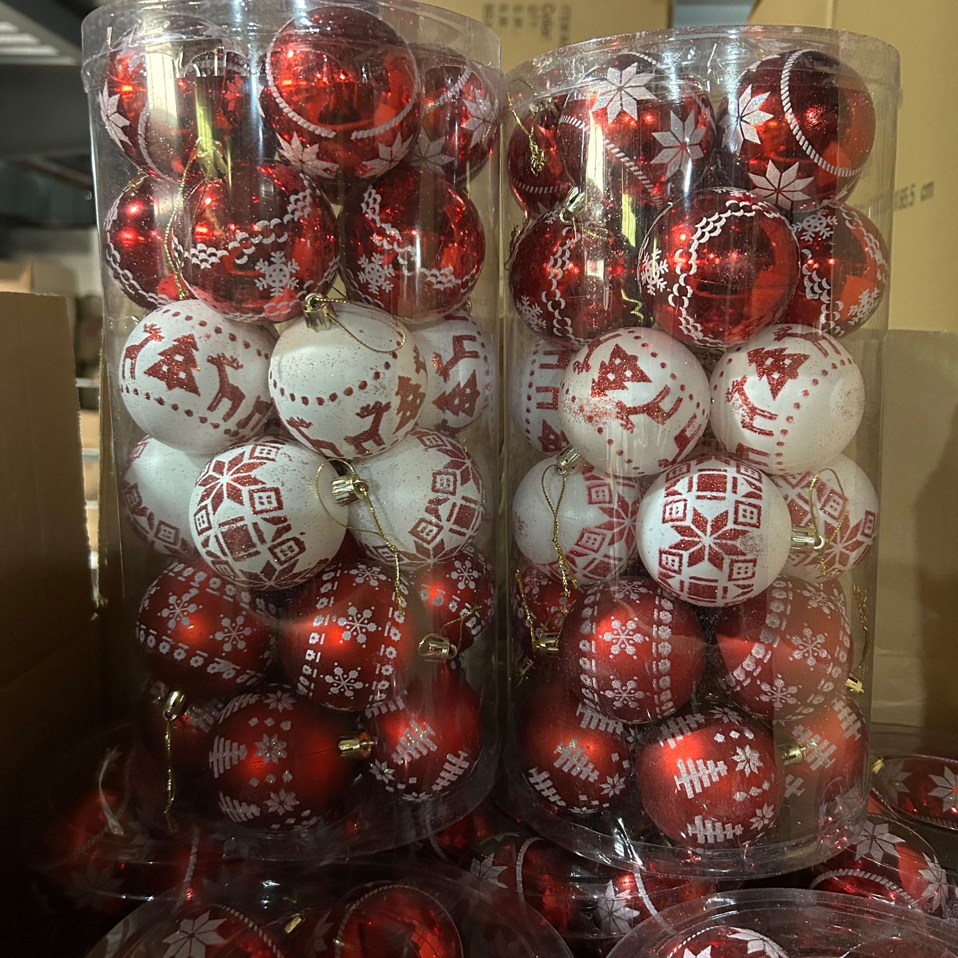 Nuevo juego de bolas de Navidad 5cm6cm juego 24pcs copo de nieve árbol de Navidad decoración fiesta vestir bola de Navidad