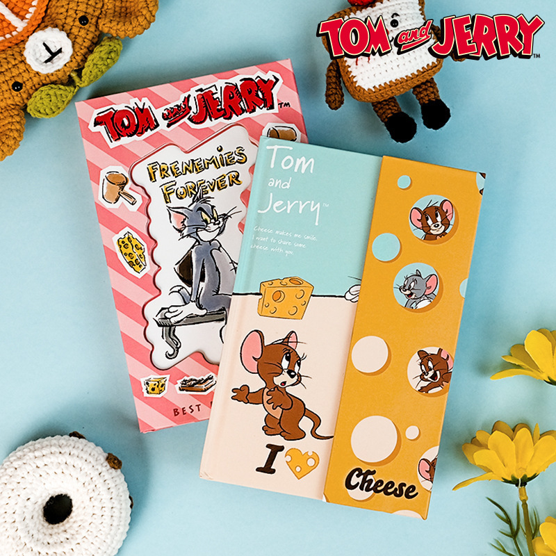 Authentic Tom and Jerry Notebook 70% off Pages Diary Hollow Out Color Pages Cute High-Looking Creative Gift for Students