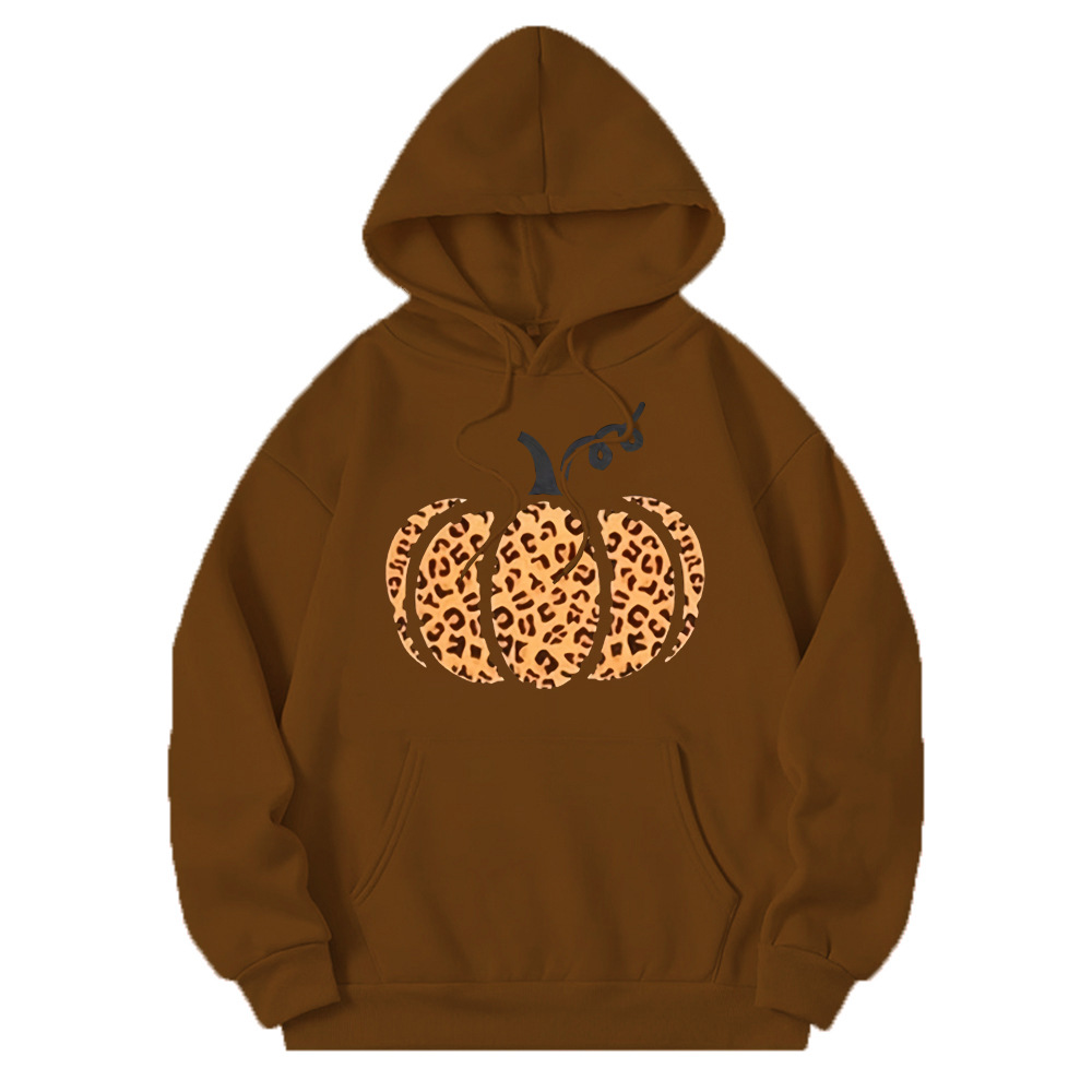 2023 otoño e invierno nuevo suministro transfronterizo de forro polar bolsillo de manga larga Halloween patrón impreso suéter imagen de soporte