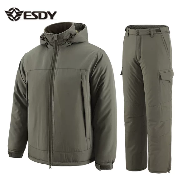 Esdy Outdoor New Camouflage No. 2 Cotton Jacket and Pants Multi-Pocket Cotton Suit Warm Thickened Cotton Suit T008