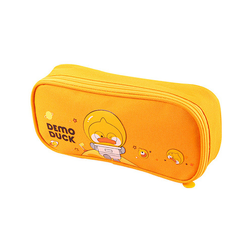 Creative student pencil bag with large capacity, cartoon cute stationery storage pencil bag, Oxford cloth multi-functional pencil case