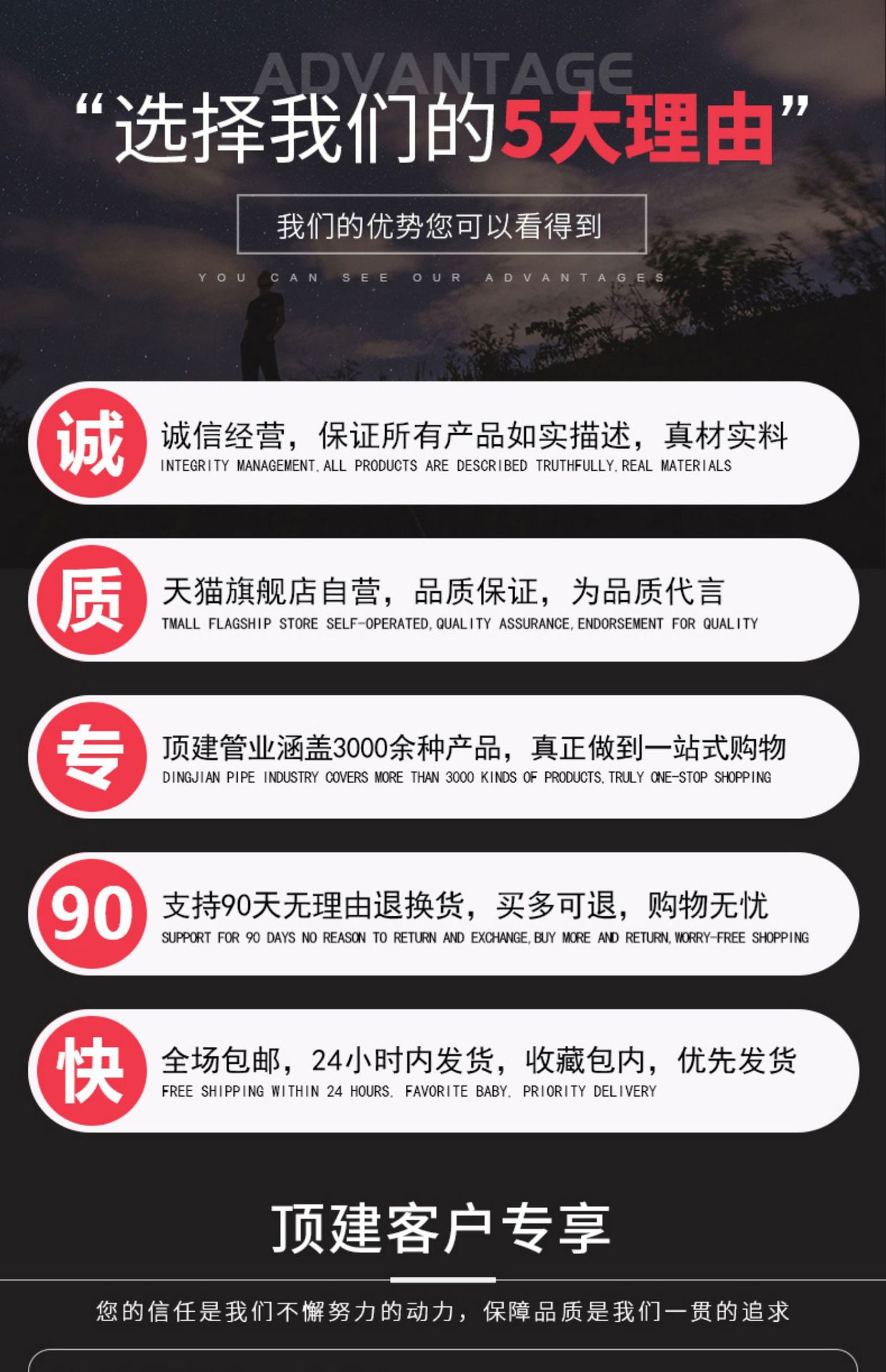 顶建 pvc给水管道上水管材胶粘供水管202532自来水管4分6分白灰蓝