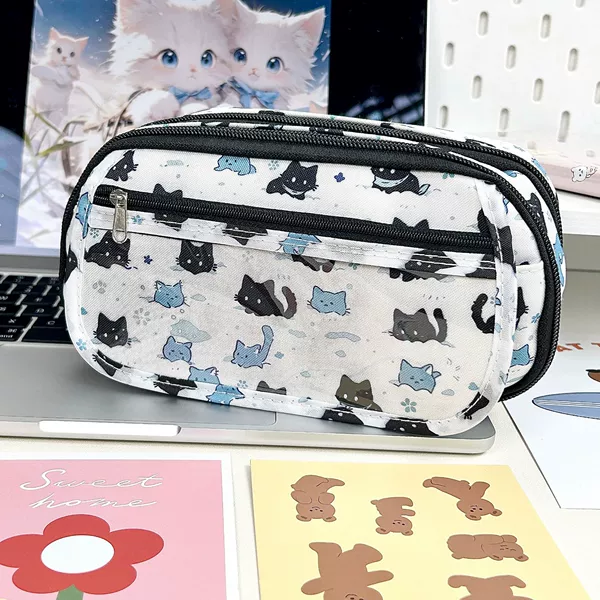 Snow kitten pain bag pen bag
