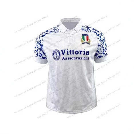 2024_25 Hot Italian Rugby Jersey Clothing for Boys Training Polo Shirt Short Sleeve Top