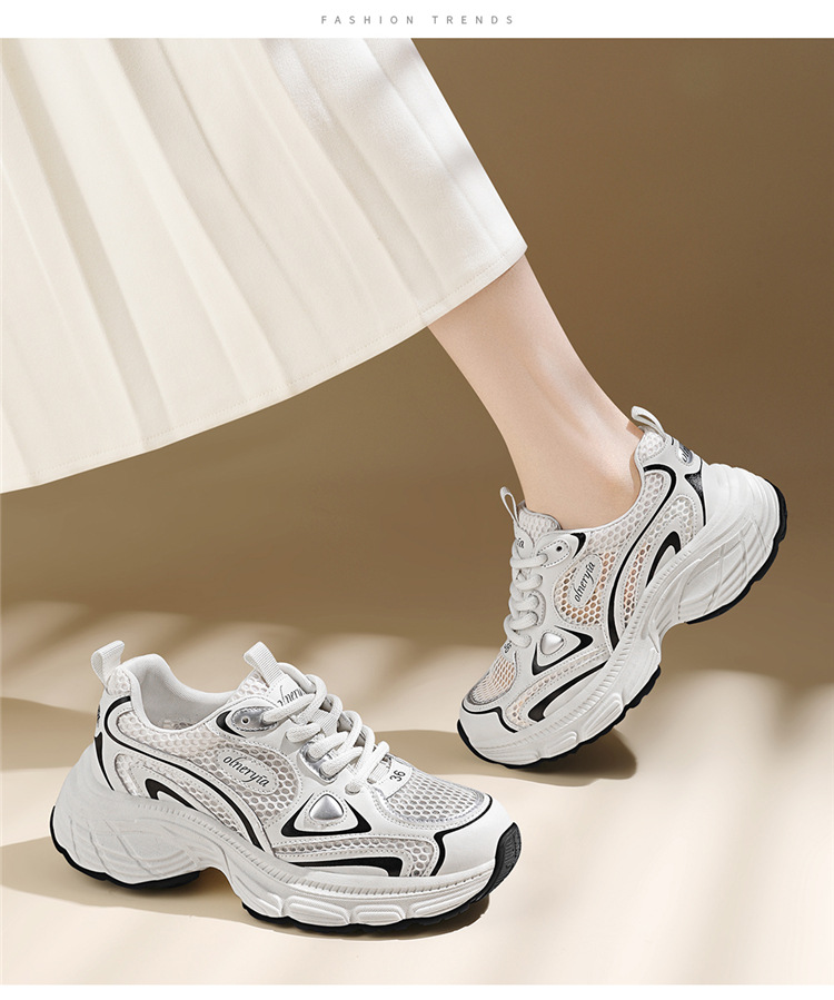 Giày sneaker nữ chunky đế dày lưới thoáng khí 2025 — Lưới đôi mùa xuân thu J7009-KAY màu xanh xám, Lưới đơn màu be J7009-1KAY phong cách mùa hè, Lưới đôi mùa xuân thu J7009-KAY màu be, Lưới đơn màu xanh xám J7009-1KAY phong cách mùa hè chi tiết 12