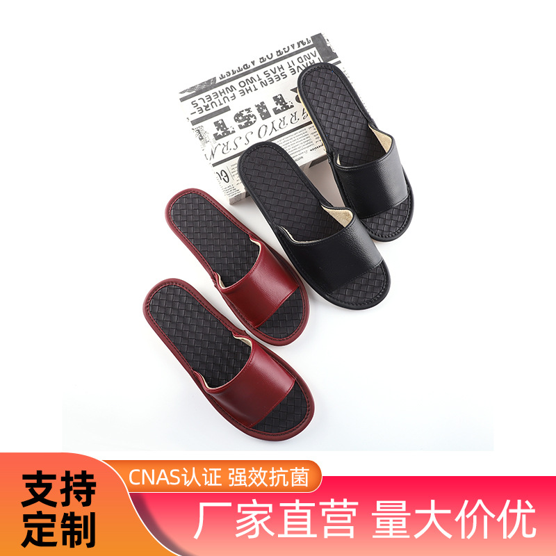 New Haining Leather Slippers Summer Cowhide Couples Solid Color Outer Wear Men's and Women's Beef Slippers for Elders Gifts