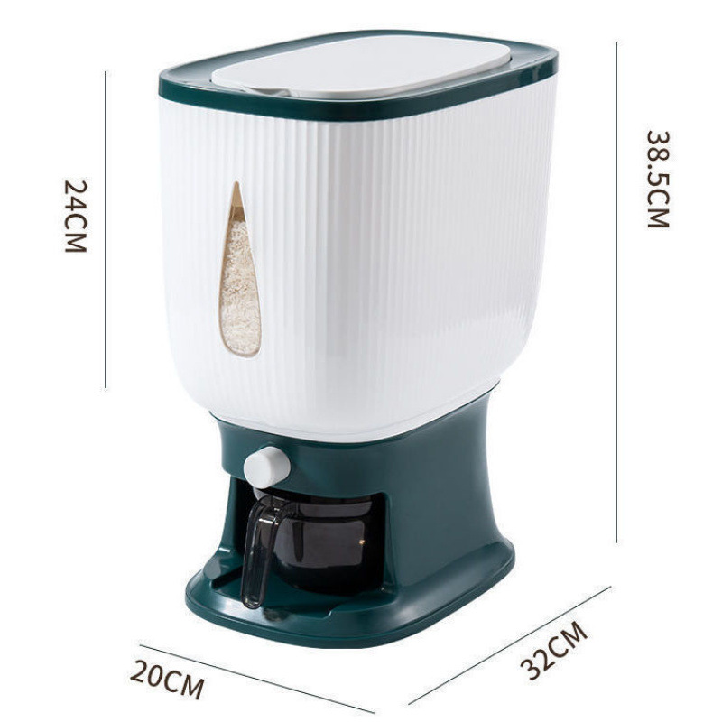 Cubo de arroz dividido, kg domésticos, sellado de capacidad, a prueba de insectos y humedad, caja de almacenamiento de arroz de cocina, clasificación de granos integrales, Weidong