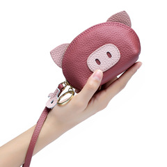 Ins cute coin purse pendant dropshipping Cartoon women’s mini foreign trade hand held small coin purse genuine leather