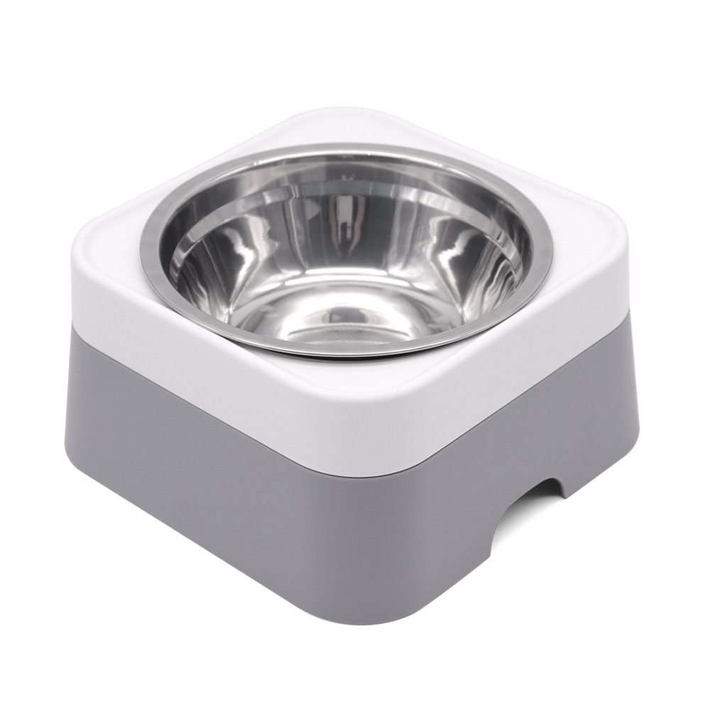 Tazón de comida lenta para mascotas transfronterizas Tazón de agua flotante anti-volcado para perros Bebedero para gatos Tazón de agua para perros Tazón de comida para perros de acero inoxidable