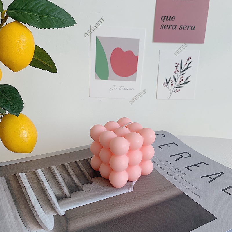 Ins coreano con el mismo cubo de panela Rubik decoración doméstica chic queso variado cera de soja regalo de mano
