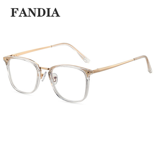 95959 Trendy Men's Anti-Blue Light Glasses Student Glasses Round Frame Myopia Frame Factory Wholesale