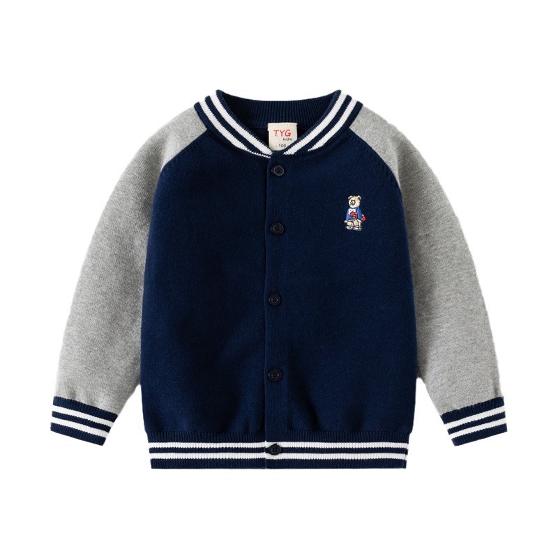Kinder kleidung, jungen strickjacke, herbst neue stil, kinder einlagigen baumwolle gewinde mit schulter_voghion.com