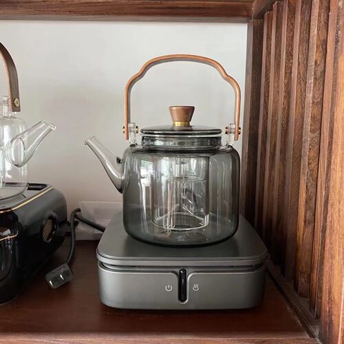 Cooking tea around the stove, household steaming teapot, wholesale high borosilicate teapot, glass high temperature resistant teapot, single pot