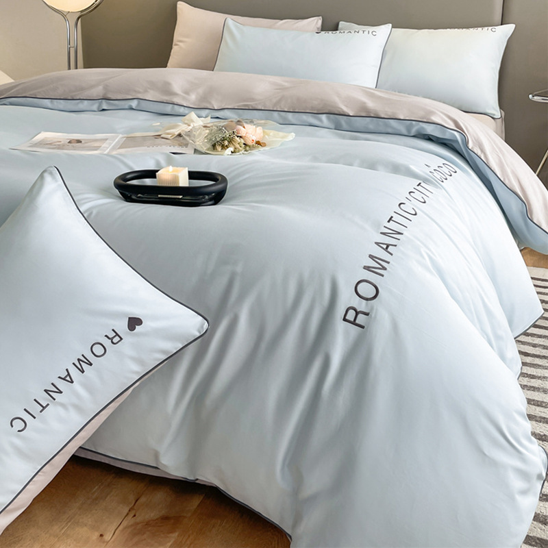 Todo algodón largo algodón puro algodón cuatro piezas conjunto 2025 nuevo algodón dormitorio sábanas de alta calidad sábanas de cama tres piezas conjunto