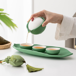 Dragon Boat Festival Travel Tea Set suit Camping Travel Travel Travel Tea Set Express Cup Kung Fu Tea Set Business Gift
