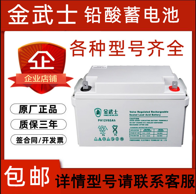 金武士铅酸蓄电池12V-38AH阀控式免维护机房UPS电源消防设备系统