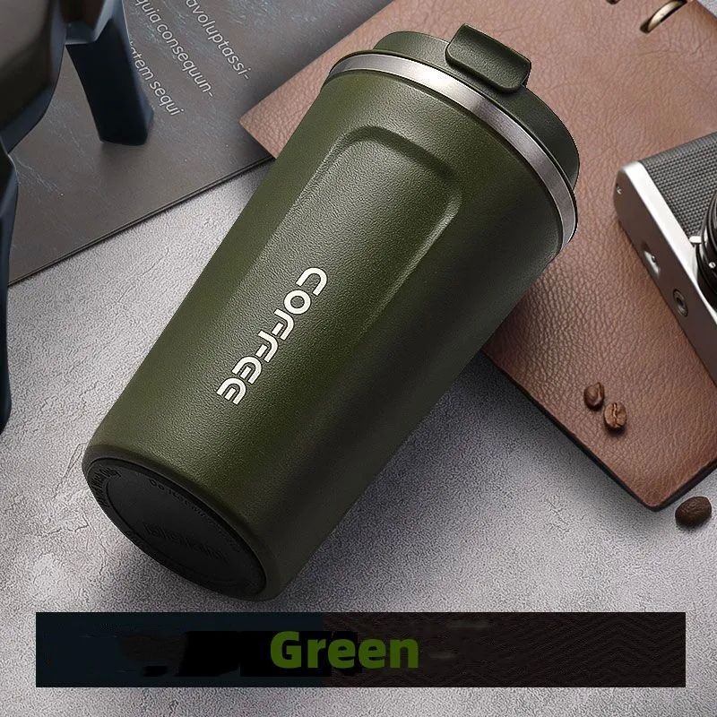 350ml500ml Stains Steel Coffee Cup Travel Thermal Mug Lea|undefined