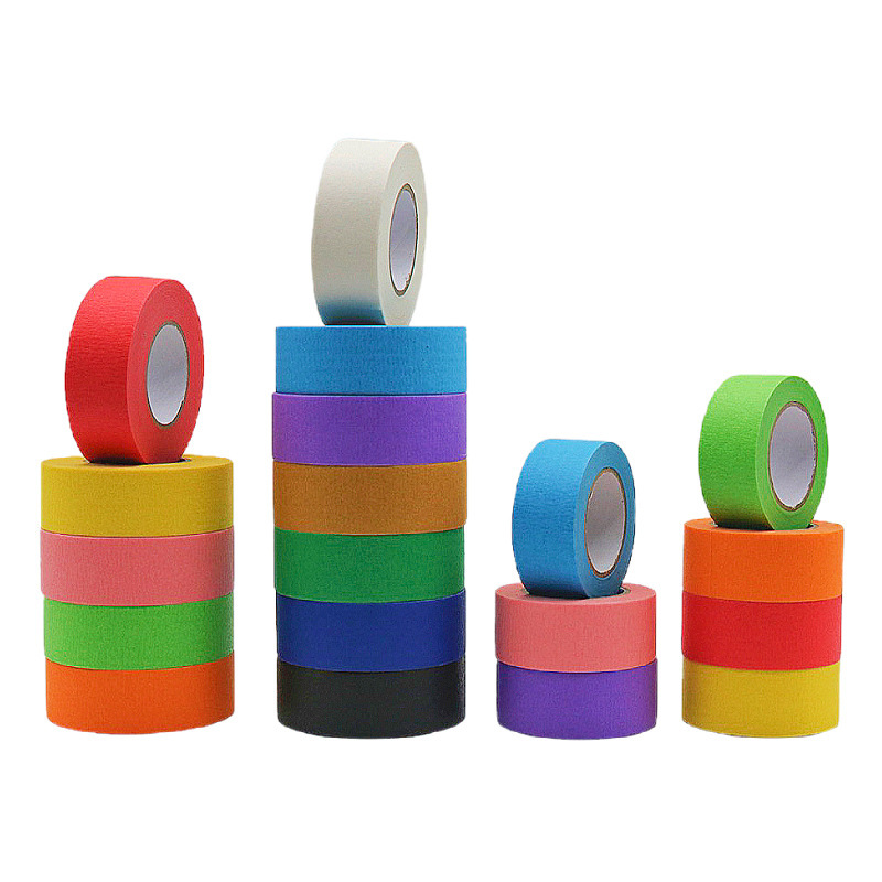 Cinta amarilla y cinta de papel pegamento de aceite pintura del coche decoración suministro directo de fábrica cinta resistente a altas temperaturas