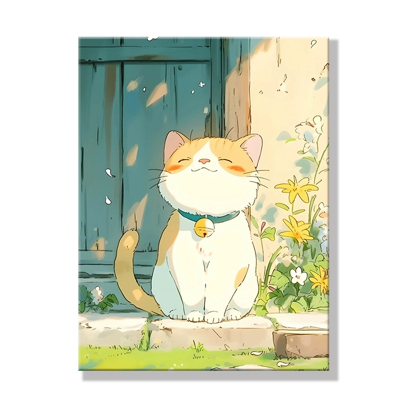 ✅Фуци Fat Cat Diy цифровая масляная живопись 2025 новый стиль чтобы снять стресс тело вручную рисование раскраска самостоятельно