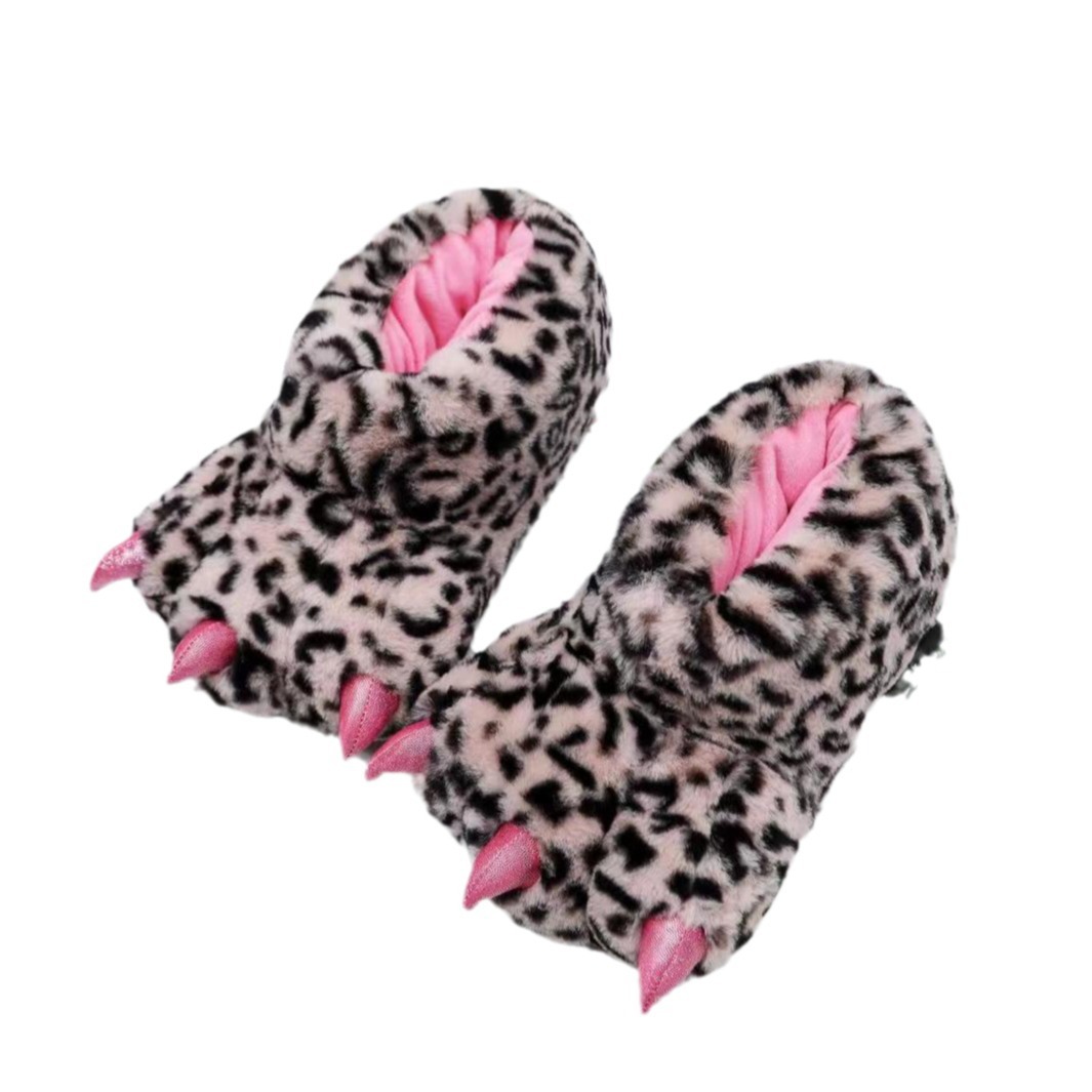 2023 Otoño e Invierno nuevos zapatos de garra de dibujos animados de terciopelo súper suave engrosada cómoda felpa de algodón zapatillas de gran tamaño zapatos