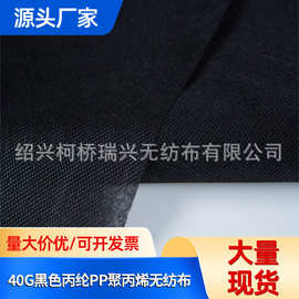 40G黑色丙纶PP聚丙烯全新料无纺布 源头工厂 过滤袋枕头套无纺布