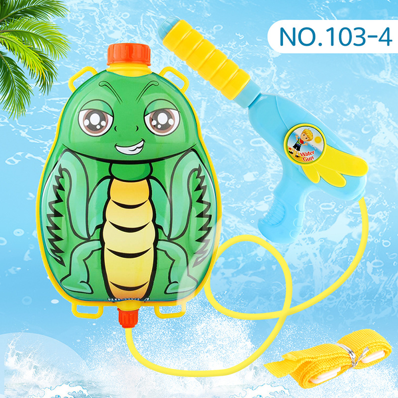 Juguetes de agua de playa para niños mochila de dibujos animados pistola de agua para niños y niñas rociador de agua de verano pistola de agua extraíble de gran capacidad