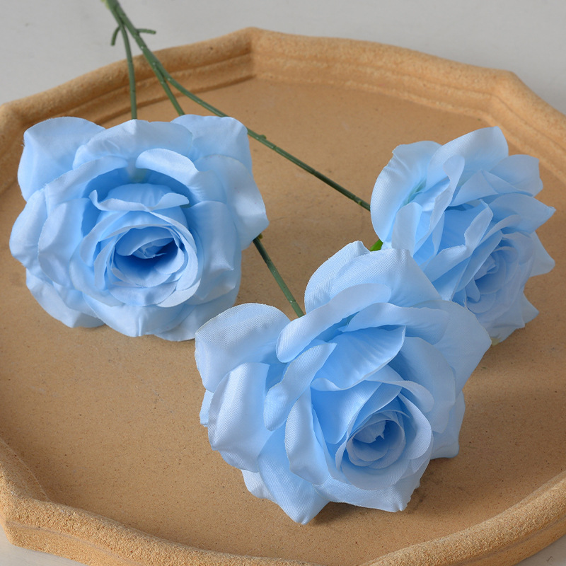 Azul flores simuladas flores falsas flores flores de seda artificial flores de plástico decoración decorativa decoración de boda sala de estar
