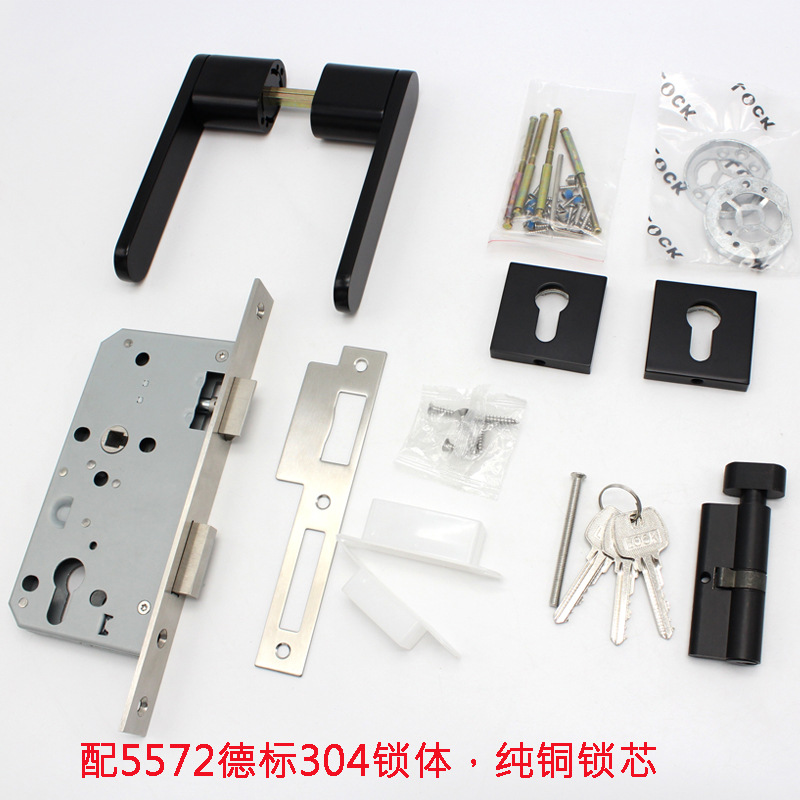 Fabricante personalizado aleación de zinc sólida manija ovalada manija silenciosa absorción tipo separación cerradura interior minimalista