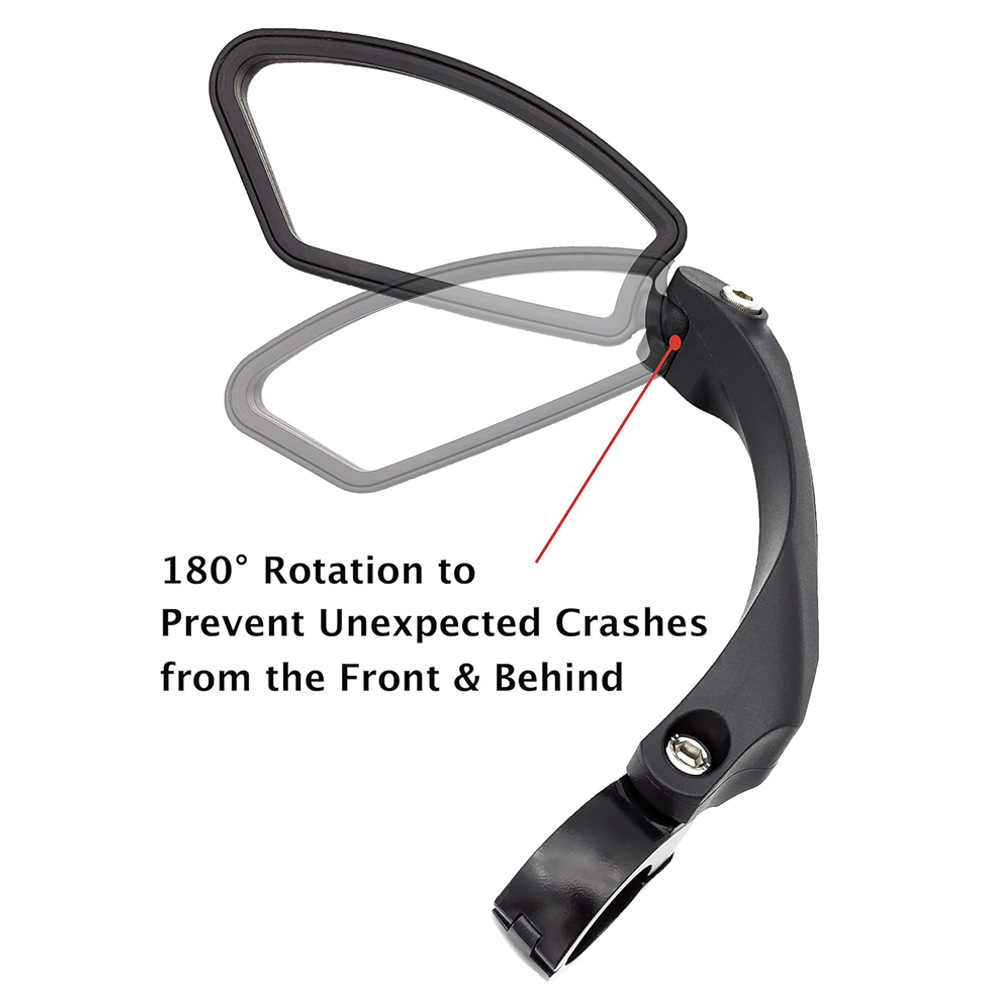 Bicicleta Espejo Retrovisor espejo de acero inoxidable plegable giratoria bicicleta montaña plana reflector accesorios montar image 6