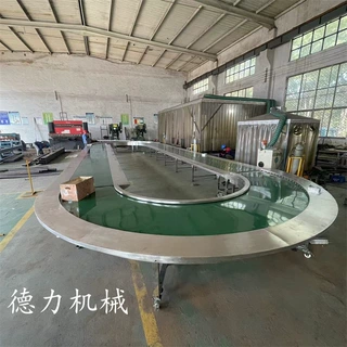 环形转弯机 180度食品皮带传送带 小型物流快递流水线