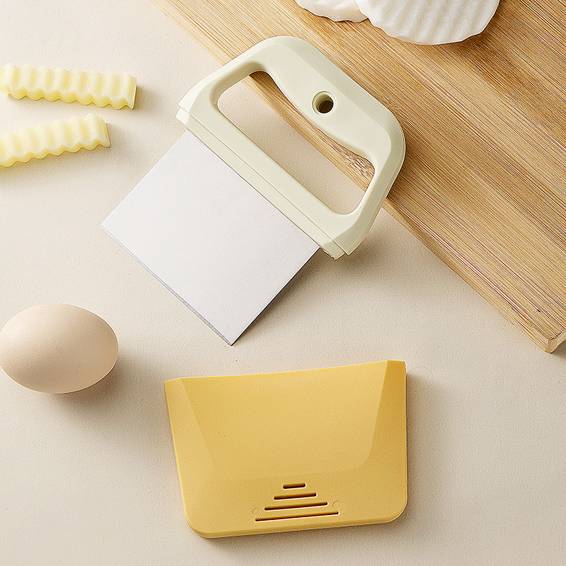 Grado alimenticio acero inoxidable crema raspador raspador horneado raspador harina salsa raspador casero cortador de papas fritas cortador de cara